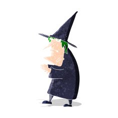 cartoon ugly old witch N3