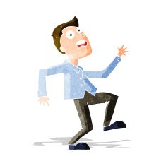 Cartoon Man Panicking N24