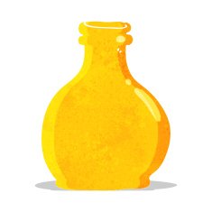 cartoon old glass vase N3