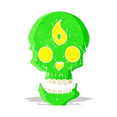 cartoon mystic skull N7