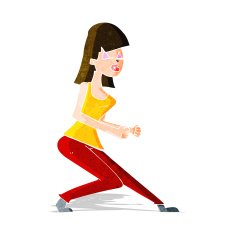 cartoon crazy dancing girl N3