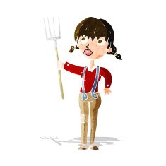 Cartoon Farmer Girl N10