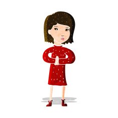 cartoon calm woman N3