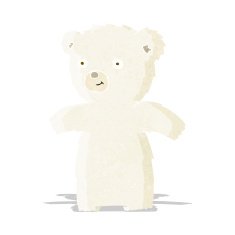 cute cartoon polar bear N13