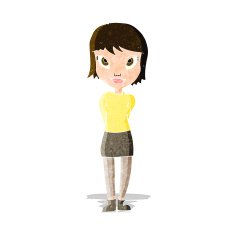 cartoon pretty girl N36