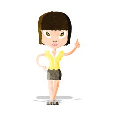 cartoon pretty girl with idea N8