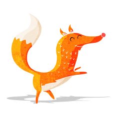 cartoon happy fox N2
