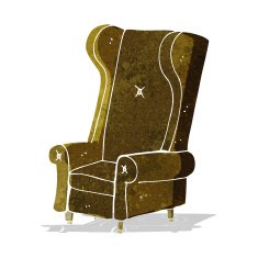cartoon old chair N9