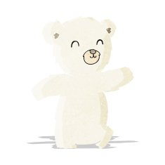 cute cartoon polar bear N16