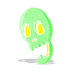 funny cartoon skull N22