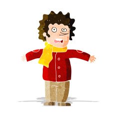cartoon surprised man N51