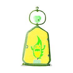 cartoon spooky lantern N8