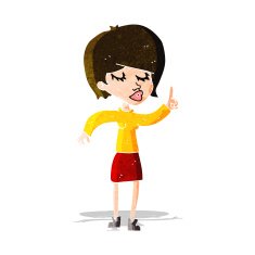 cartoon woman with idea N80