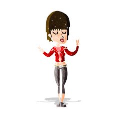 cartoon cool girl N9