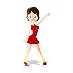 cartoon party girl N3
