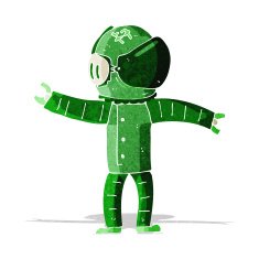 Cartoon Astronaut N59