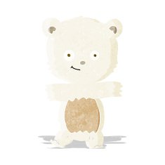 cute cartoon polar bear N18