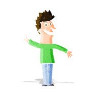cartoon happy man N156