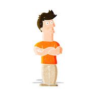 cartoon man with folded arms N10