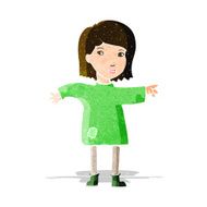 cartoon woman in patched clothing N3