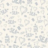 Sea seamless pattern