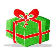cartoon christmas present N33