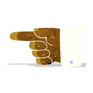 cartoon pointing hand N26