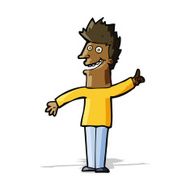 cartoon happy man N160