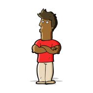 cartoon man with folded arms N11