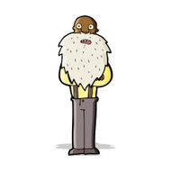 cartoon bearded old man N12