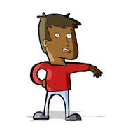 cartoon man making camp gesture N10