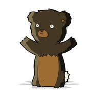cute cartoon black bear N18