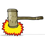Cartoon Wooden Hammer N7