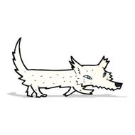 cartoon little wolf N49