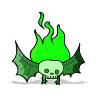 cartoon spooky skull bat N4