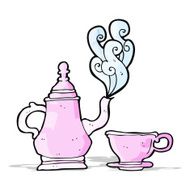 cartoon coffee pot and cup N5