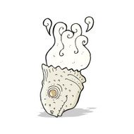 cartoon old fish head N2