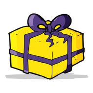 cartoon christmas present N34
