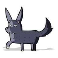 cartoon wild dog N4