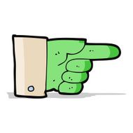 cartoon pointing zombie hand N6