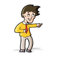 cartoon funny office man pointing N4