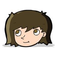 cartoon female face N49