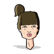 cartoon female head N4