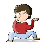 cartoon boy doing crazy dance N4