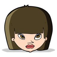 cartoon annoyed woman N63