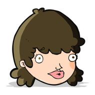 cartoon staring girl N3