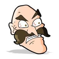 cartoon angry old man N53