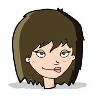 cartoon smiling woman N5
