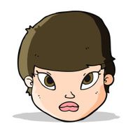 cartoon serious face N4