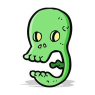 funny cartoon skull N23